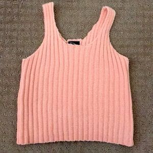 Tang top pink soft with lines going down it